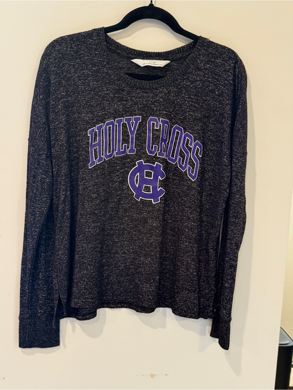 boxercraft Holy Cross Pullover Sweatshirt - Black & Purple